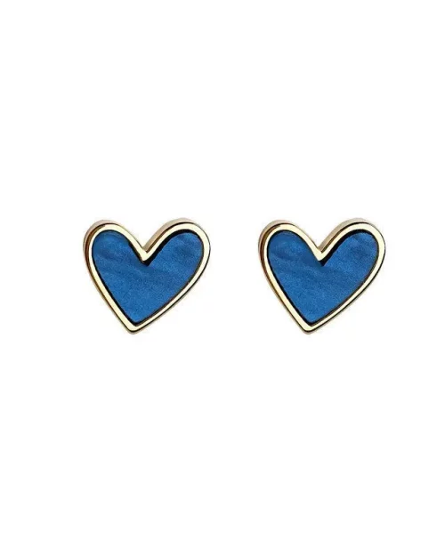 Aretes topo corazón azul